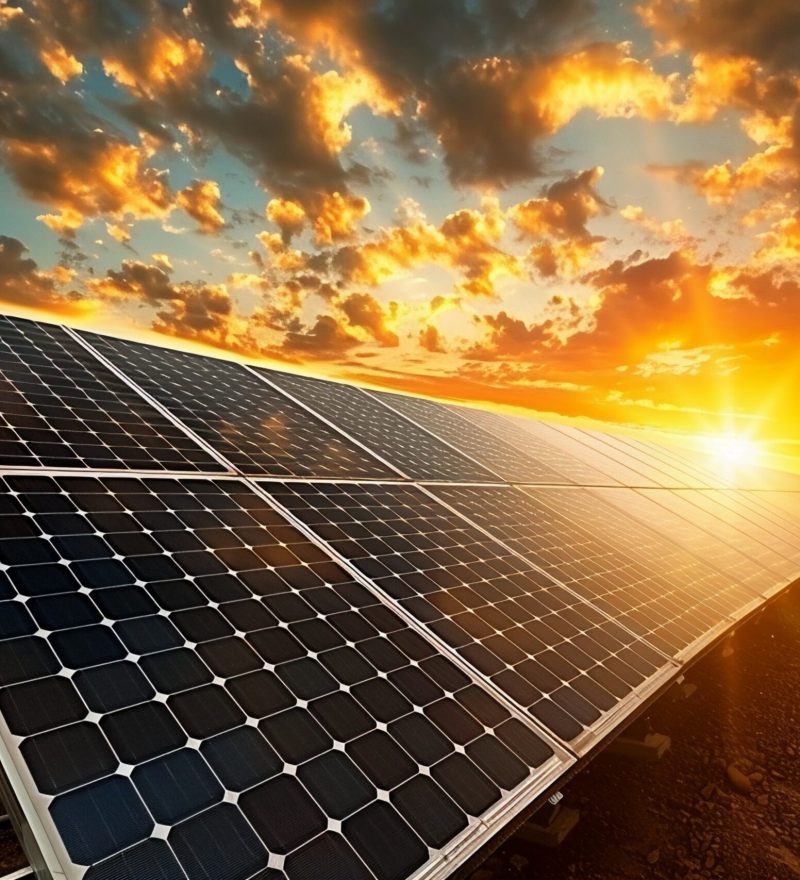 solar-panels-sky-with-sun-setting-them